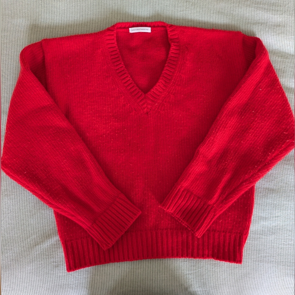 Red Fine Wool Sweater